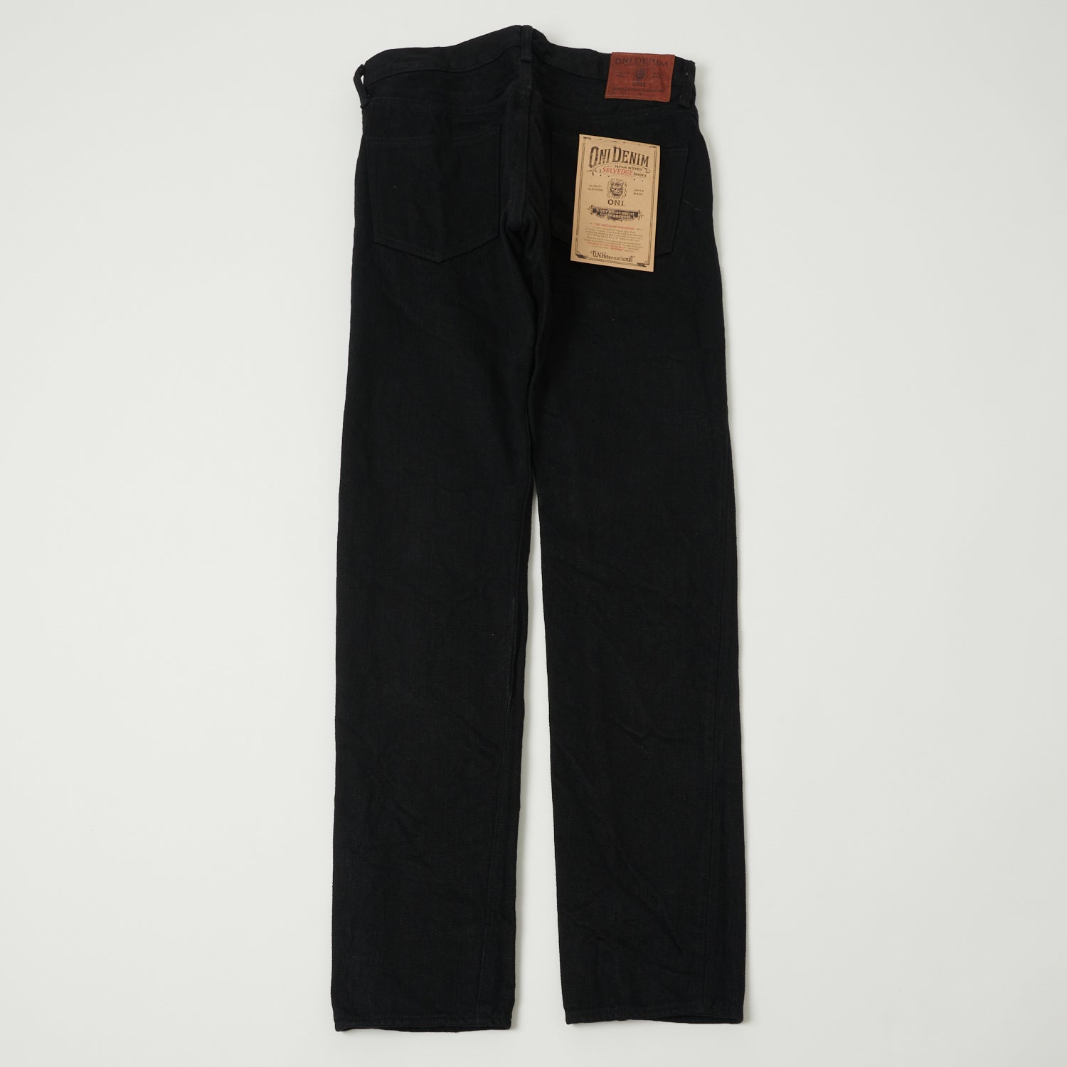 ONI Denim 622ZR-BKBK 20oz Secret Denim Relaxed Tapered Jean - One Wash - Black