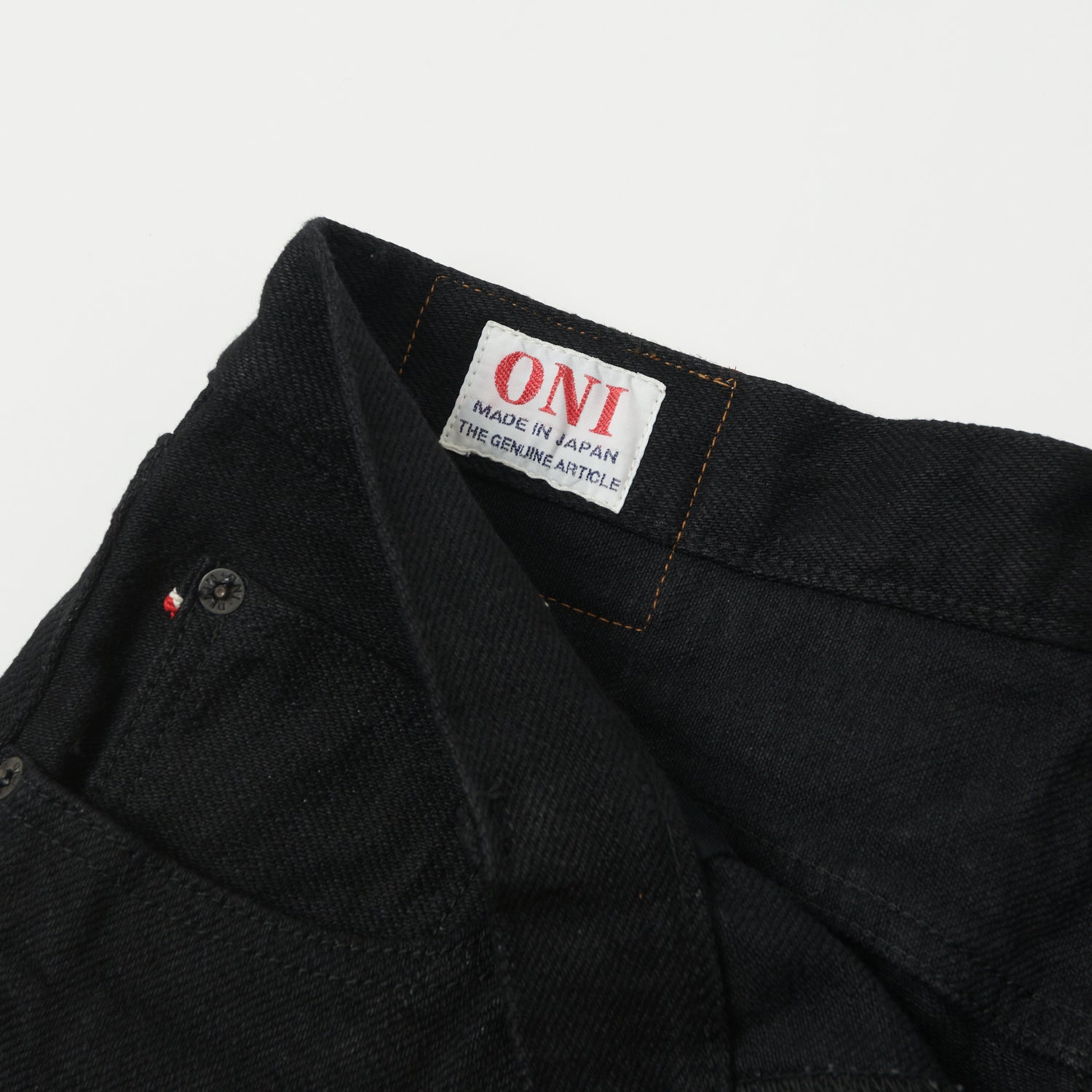 パンツ oni denim oni-622ZR-BK ONI Denim 622ZR-KABEG Secret Denim Kabuki Emi Relaxed Tapered Jean