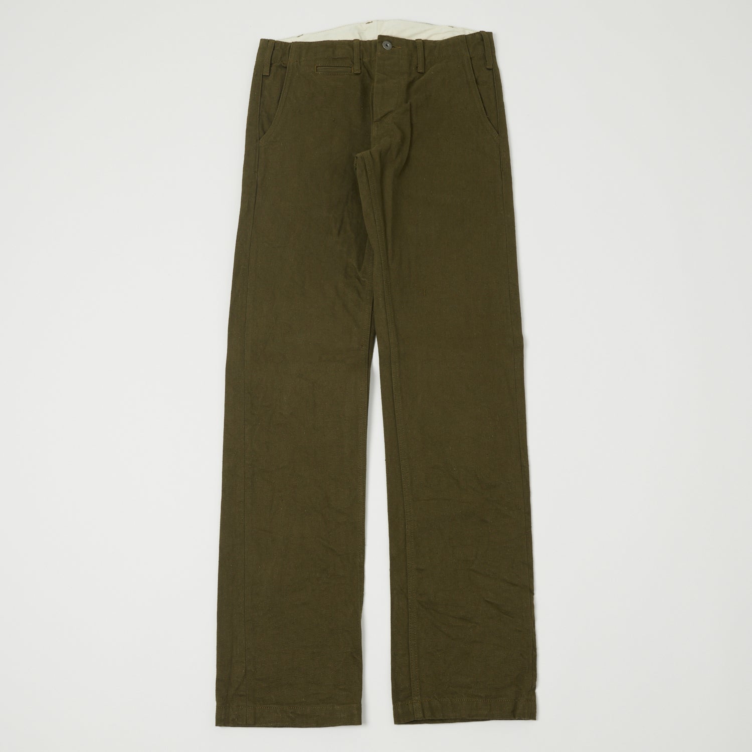 ONI Denim 727DK 12oz Dark Olive Sulfur Slim Straight Chino - Rinsed