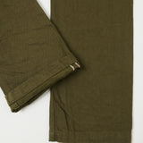 ONI 727DK 12oz Dark Olive Sulfur Slim Straight Chino - Rinsed