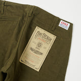 ONI 727DK 12oz Dark Olive Sulfur Slim Straight Chino - Rinsed