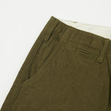 ONI 727DK 12oz Dark Olive Sulfur Slim Straight Chino - Rinsed