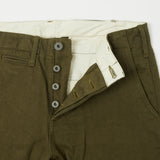 ONI 727DK 12oz Dark Olive Sulfur Slim Straight Chino - Rinsed