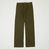 ONI 727DK 12oz Dark Olive Sulfur Slim Straight Chino - Rinsed