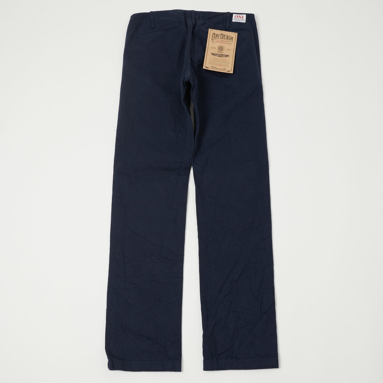 O-（オー） F16　Indigo-Rinse- ONI Denim 727FR 12oz French Navy Sulfur Slim Straight Chino