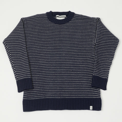 Peregrine Bantham Speckled Knit Jumper - Navy