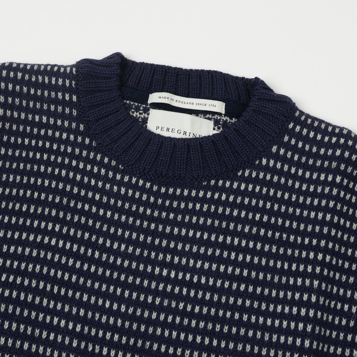 Peregrine Bantham Speckled Knit Jumper - Navy