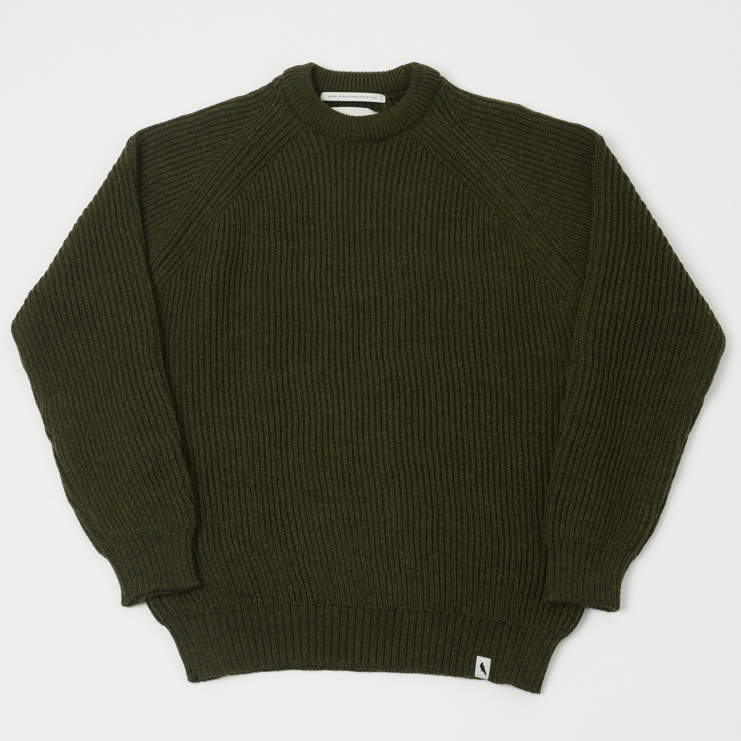 Peregrine Ford Crew Neck Jumper - Olive