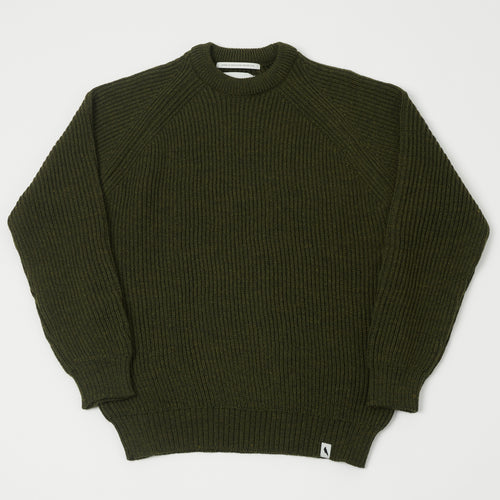 Peregrine Ford Crew Neck Jumper - Olive