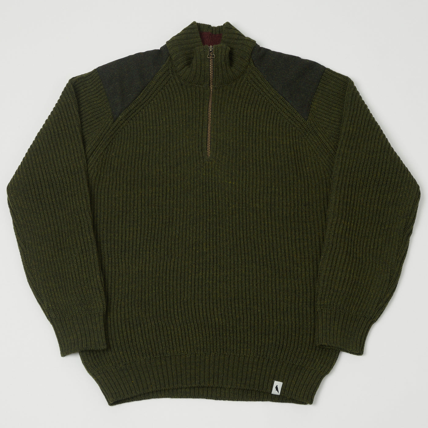 Peregrine Foxton Quarter Zip Jumper - Olive