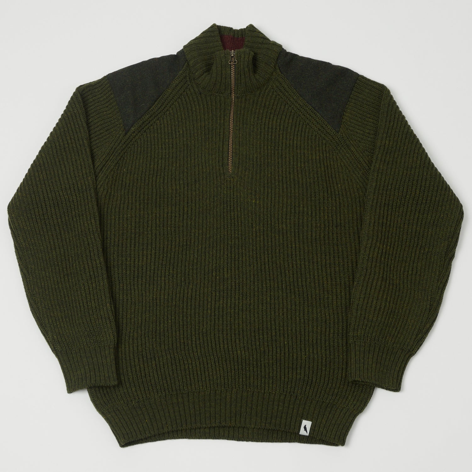Peregrine Foxton Quarter Zip Jumper - Olive