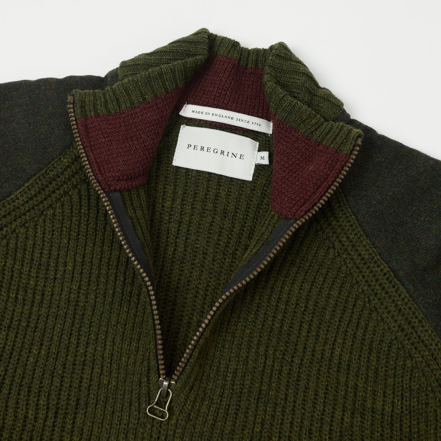 Peregrine Foxton Quarter Zip Jumper - Olive