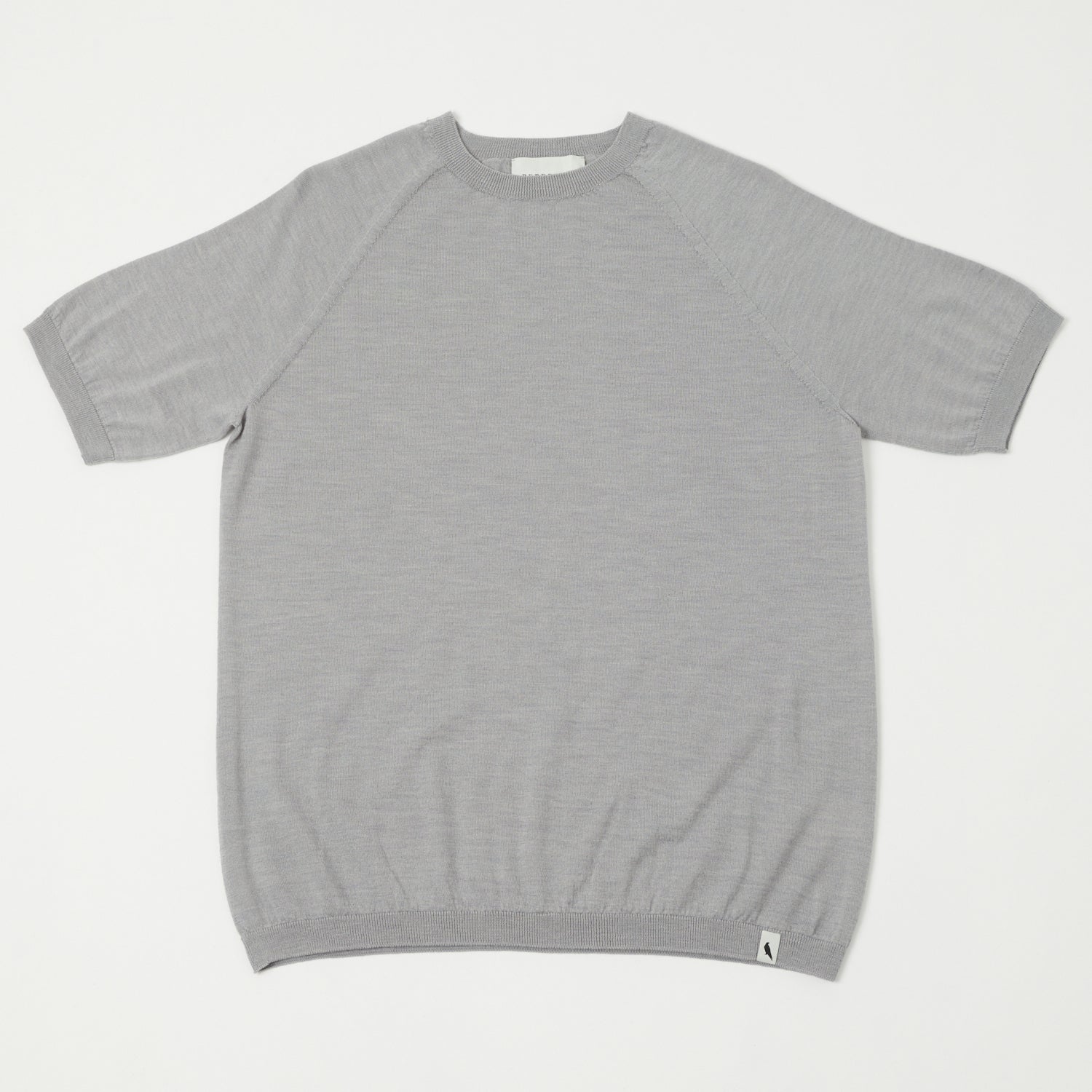 Peregrine Knitted Wool T-Shirt - Light Grey
