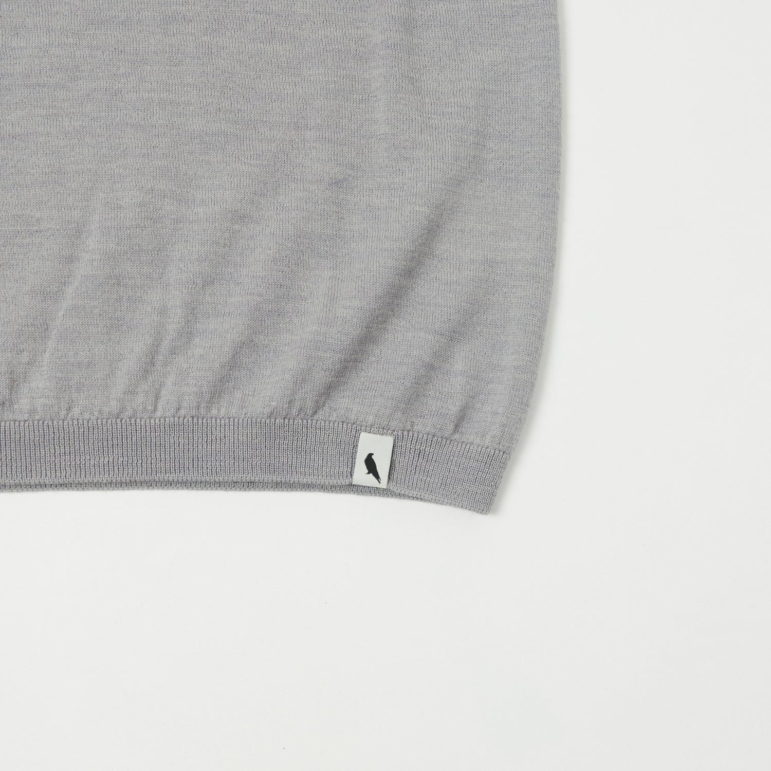 Peregrine Knitted Wool T-Shirt - Light Grey