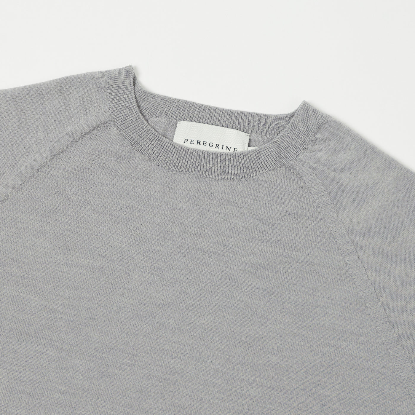 Peregrine Knitted Wool T-Shirt - Light Grey
