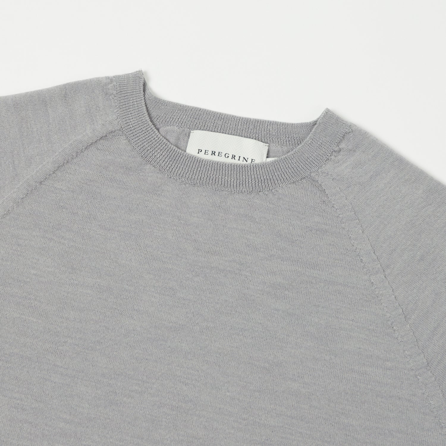 Peregrine Knitted Wool T-Shirt - Light Grey