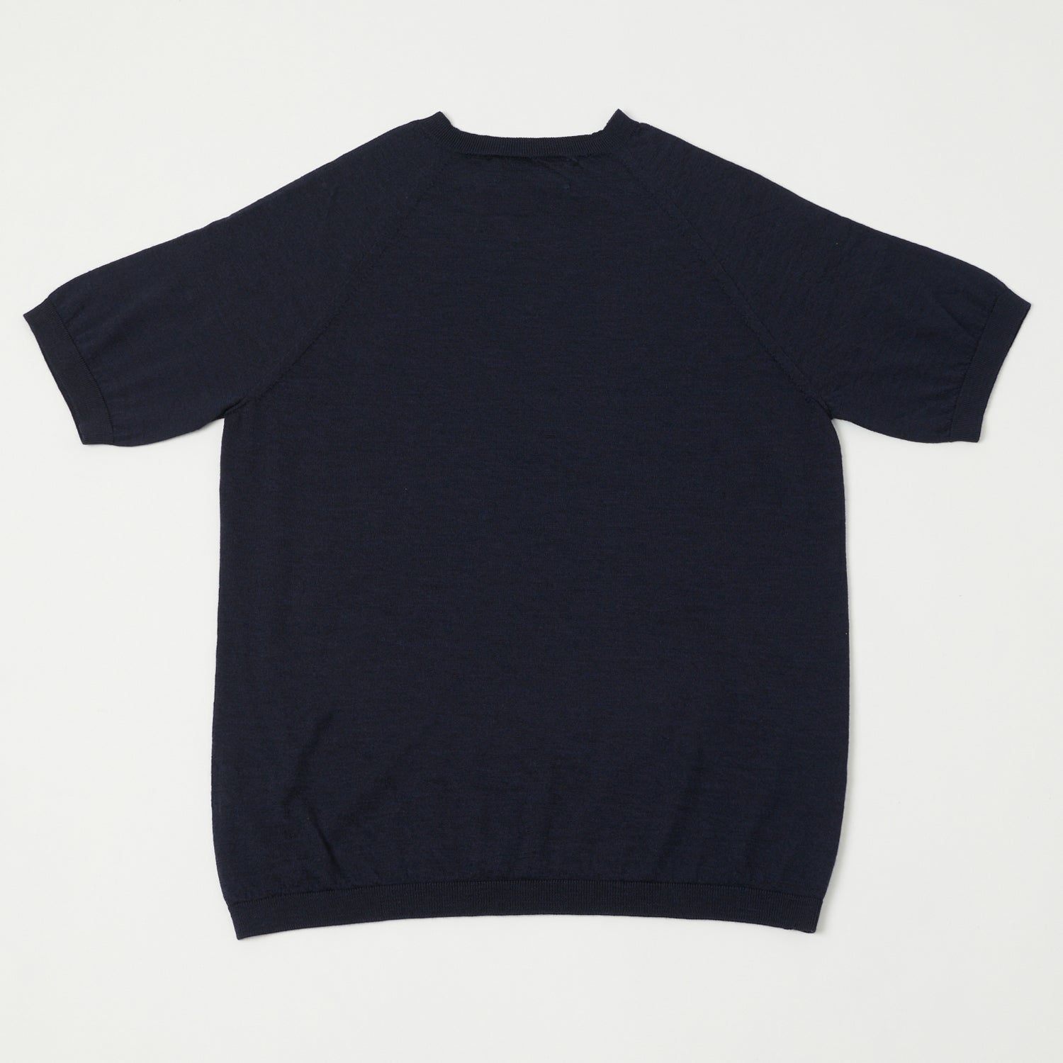 Peregrine Knitted Wool T-Shirt - Navy