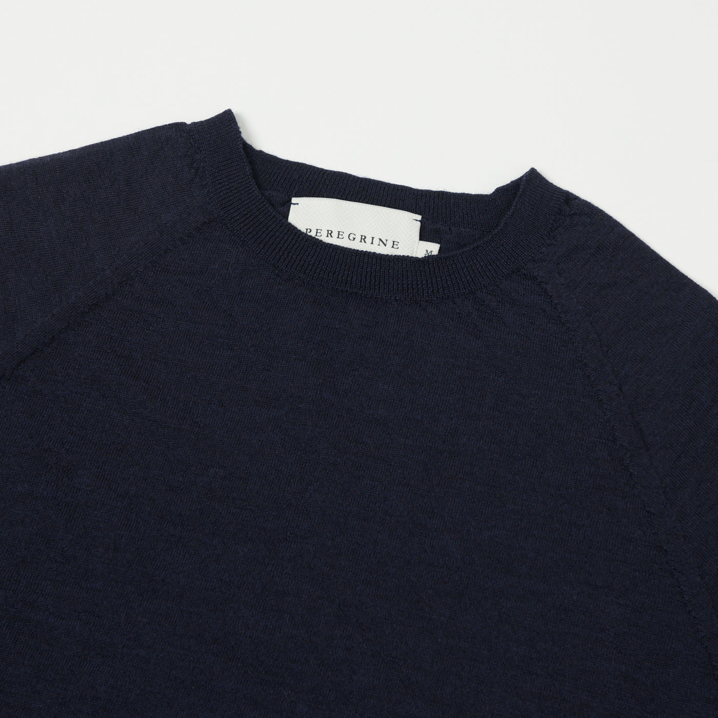 Peregrine Knitted Wool T-Shirt - Navy