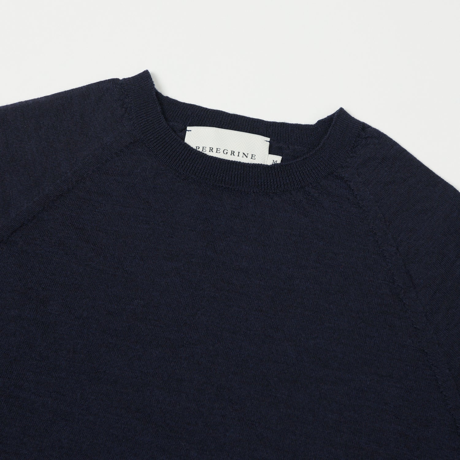 Peregrine Knitted Wool T-Shirt - Navy