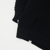 Peregrine Waffle Crew Neck Jumper - Navy