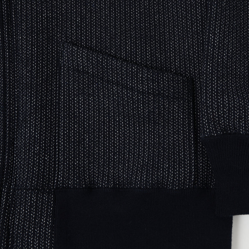 Pherrow's Full Zip Beach Cloth Cardigan - Navy