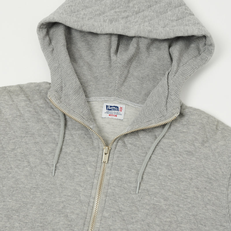 Pherrow's Quilted Hooded Sweatshirt - Grey