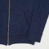 Pherrow's Quilted Hooded Sweatshirt - Navy