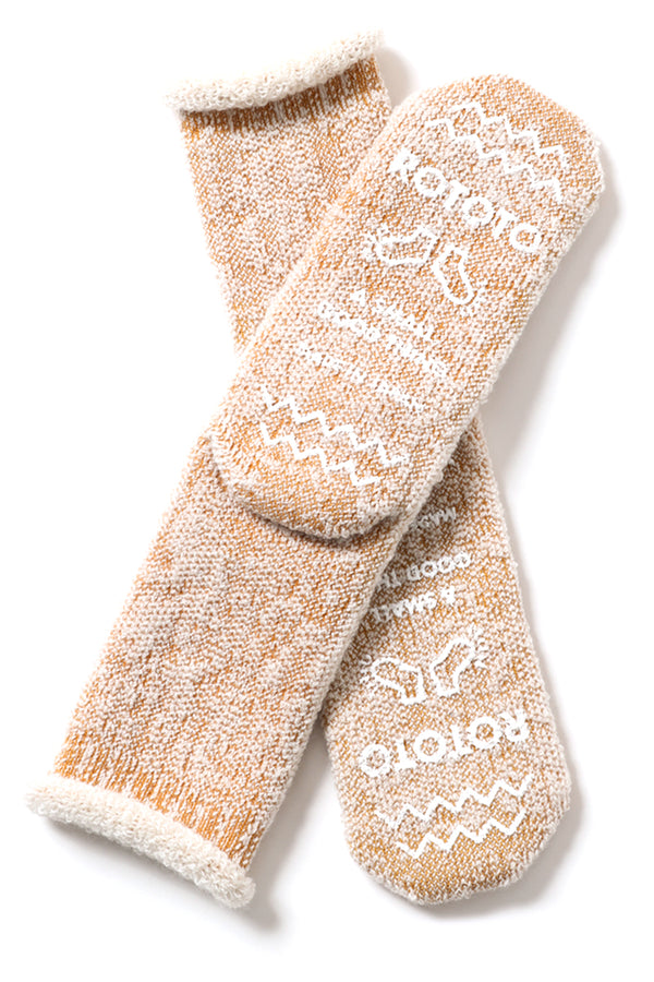 RoToTo Extra Fine Merino Wool Sock - Yellow/White