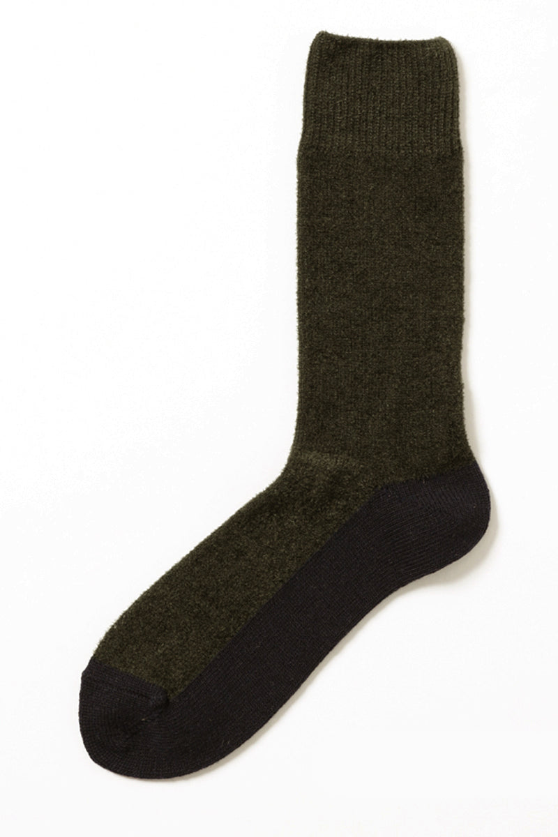 RoToTo Very Velour Sock - Dark Green/Navy