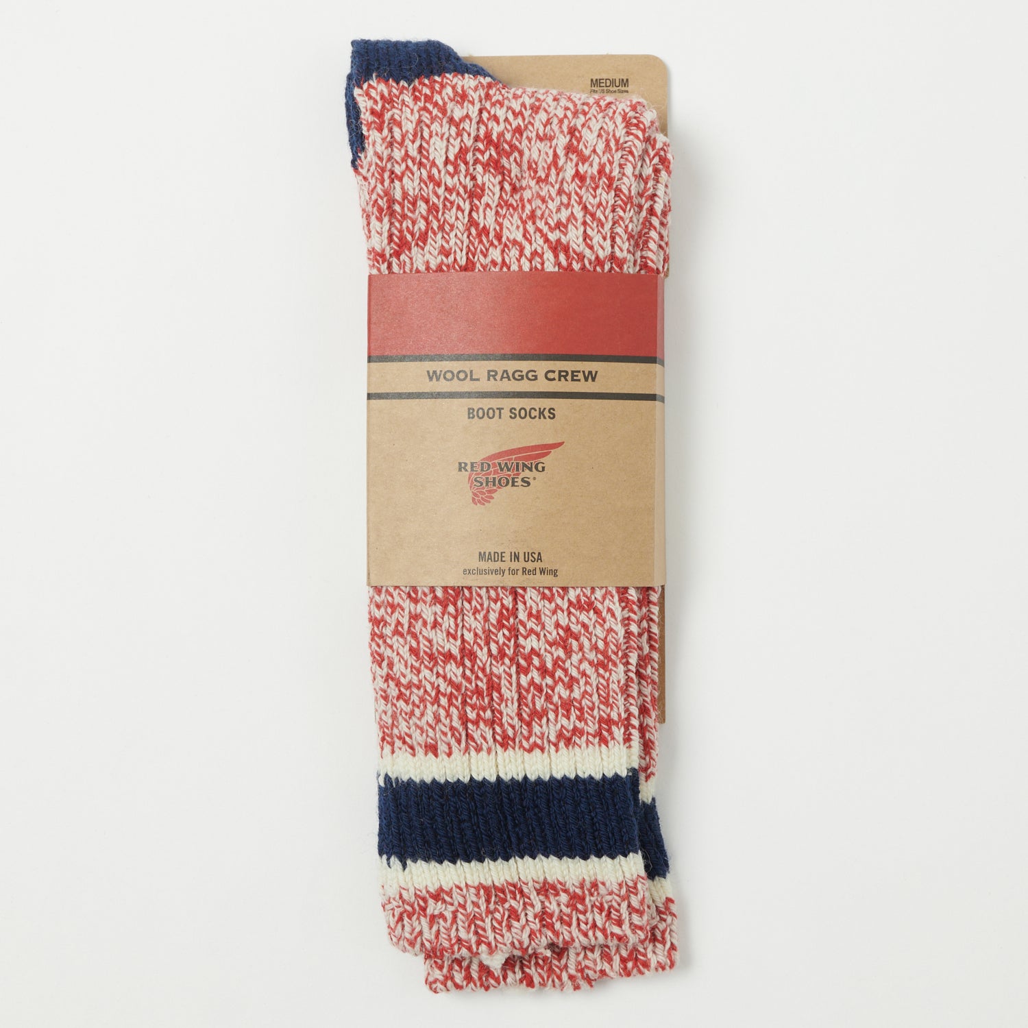 Red Wing 97649 Ragg Wool Sock - Red