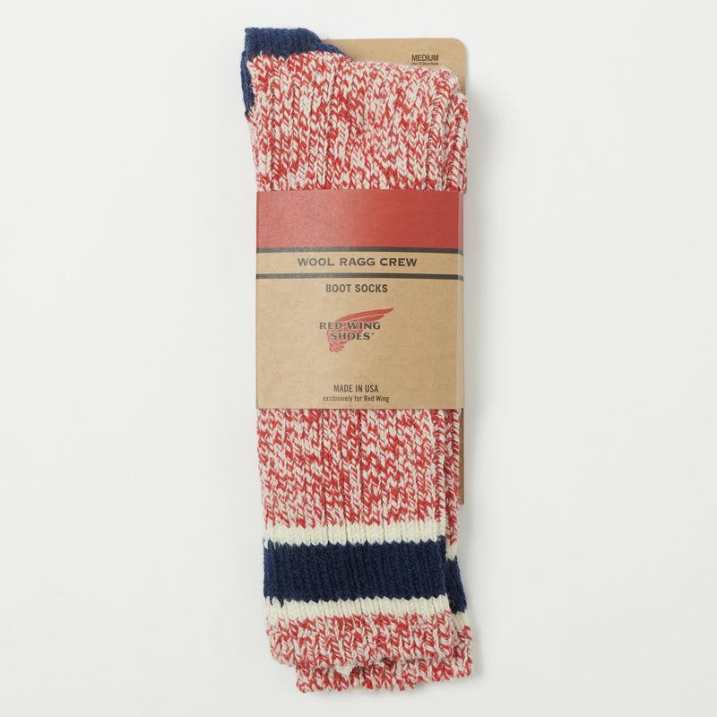 Red Wing 97331 Ragg Wool Sock - Red