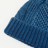 RoToTo Aran Cable Cotton Watch Cap - Light Denim