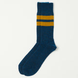 RoToTo Brushed Mohair Sock - Deep Blue