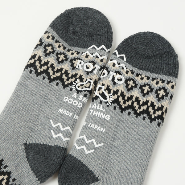 RoToTo Nordic Comfy Room Sock - Grey