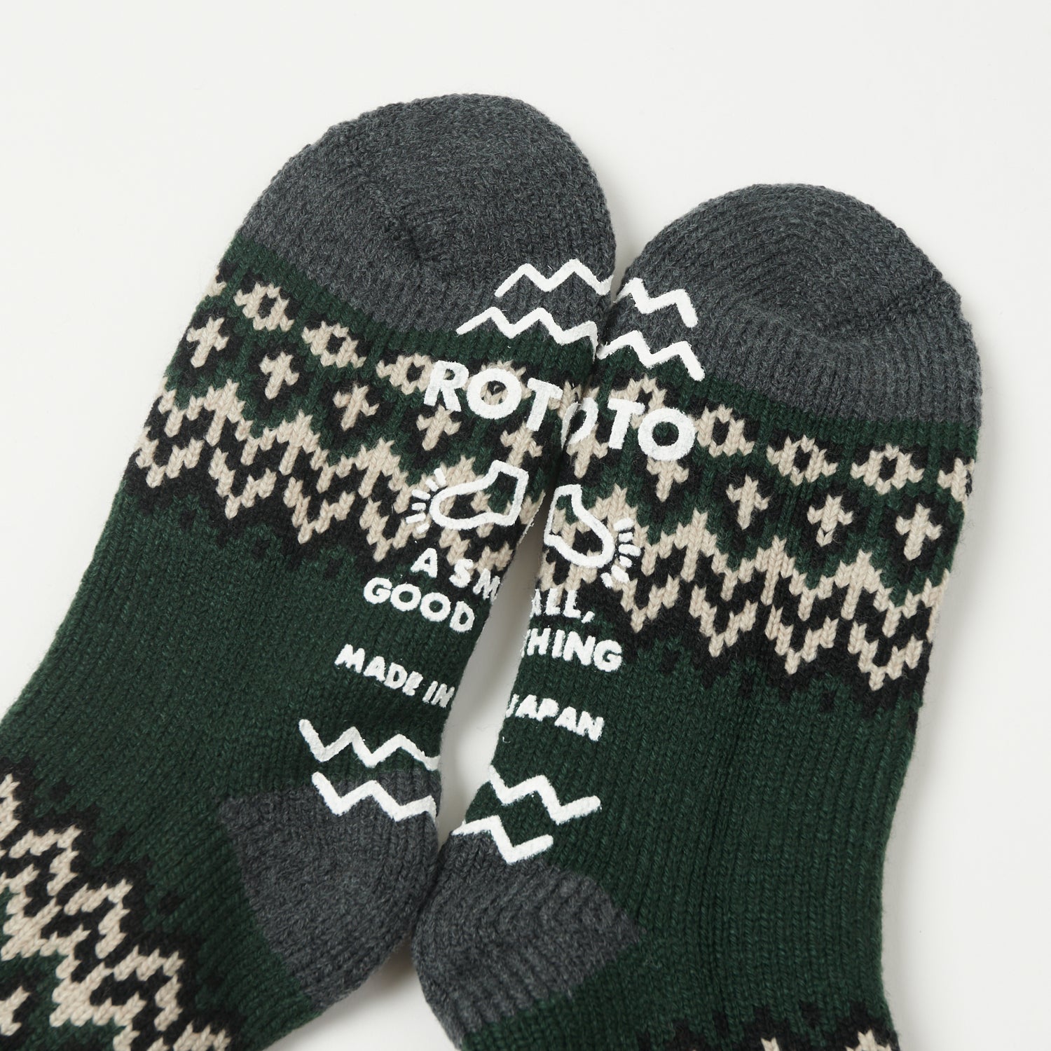 RoToTo Nordic Comfy Room Sock - Dark Green