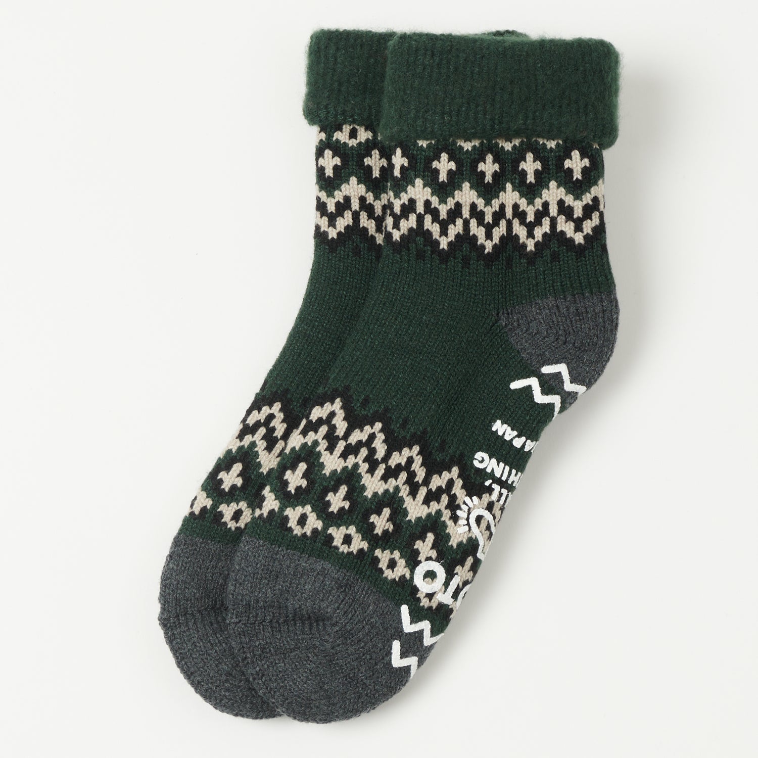 RoToTo Nordic Comfy Room Sock - Dark Green