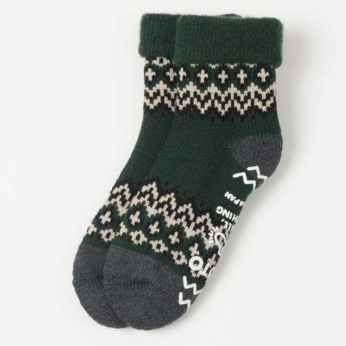 RoToTo Nordic Comfy Room Sock - Dark Green