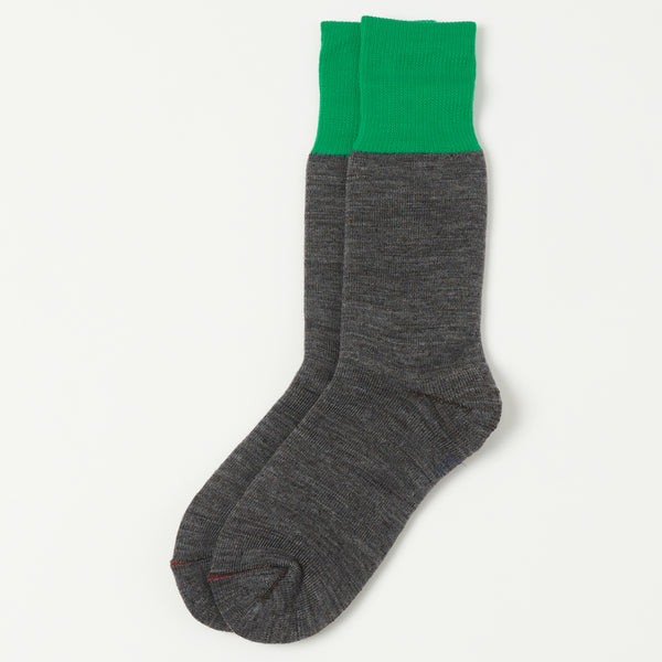 RoToTo Hybrid Boot Sock - Green/Dark Grey