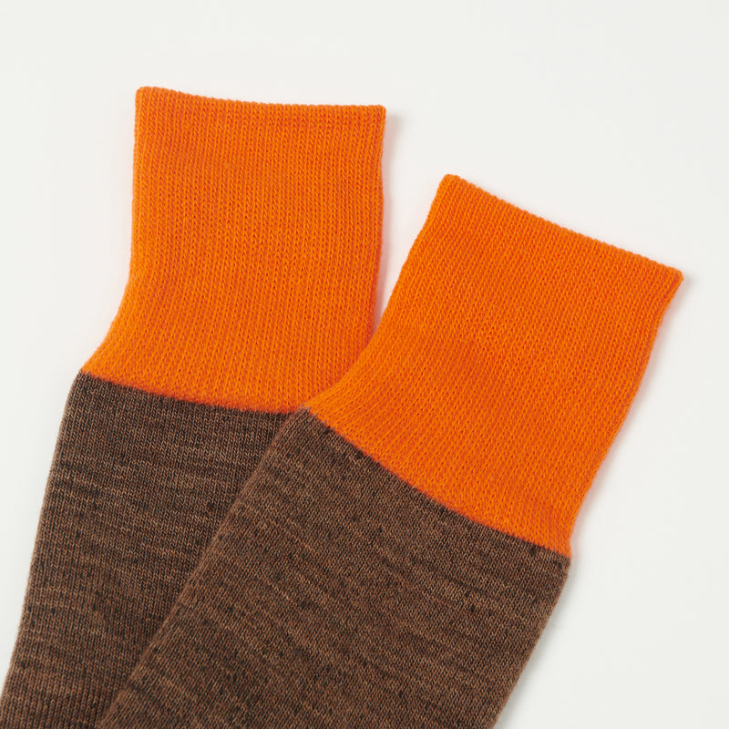 RoToTo Hybrid Boot Sock - Orange/Brown
