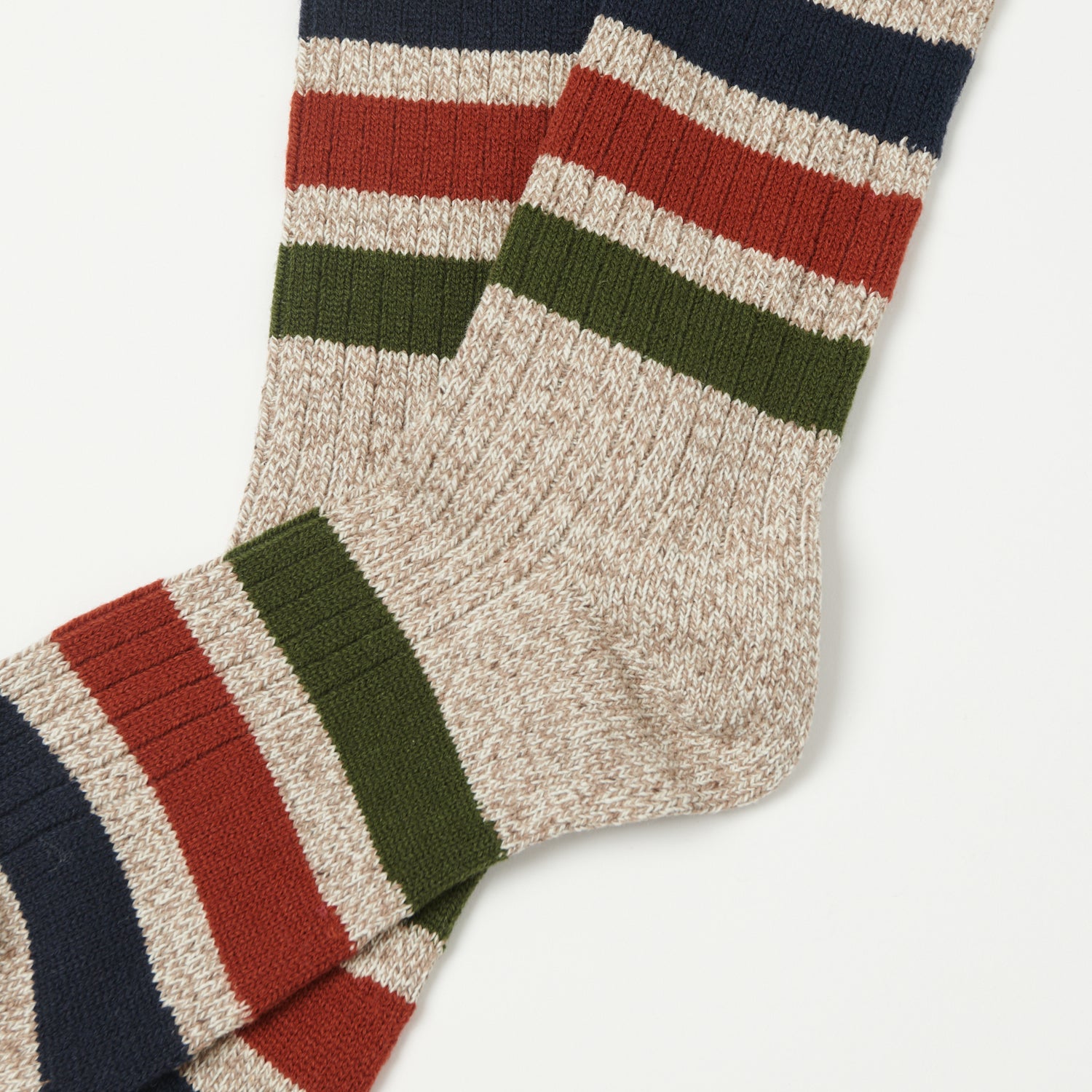 RoToTo Park Stripe Sock - Beige