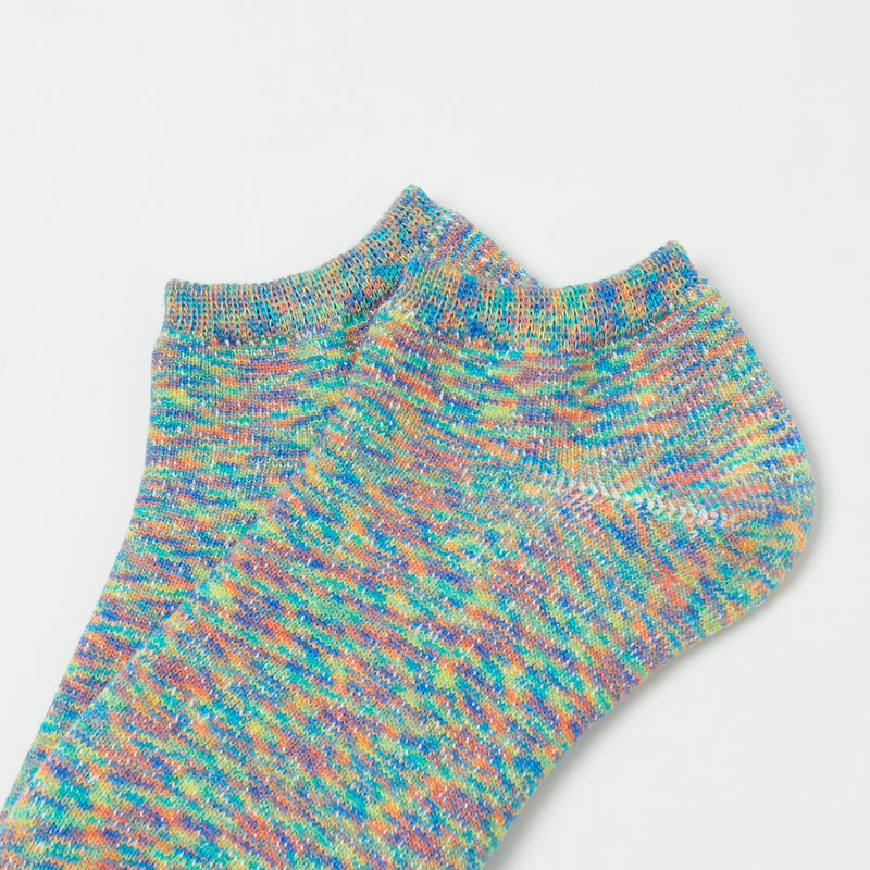 RoToTo Washi Pile Short Sock Kasuri - Bloom