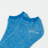 RoToTo Washi Pile Short Sock Neon - Neon Blue