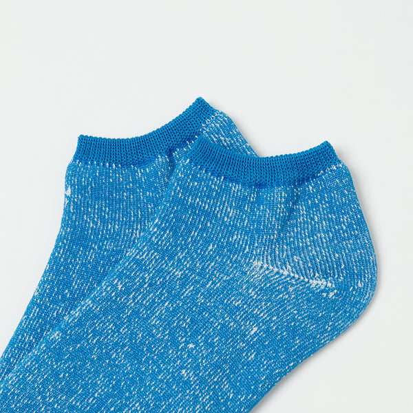RoToTo Washi Pile Short Sock Neon - Neon Blue
