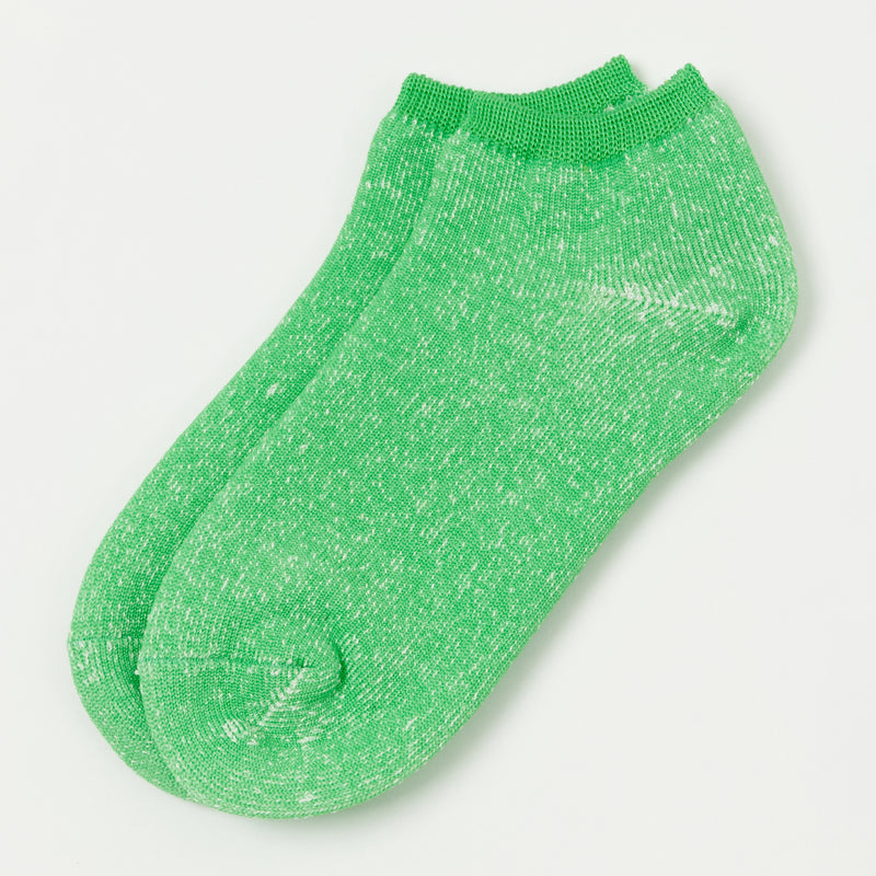 RoToTo Washi Pile Short Sock Neon - Neon Green