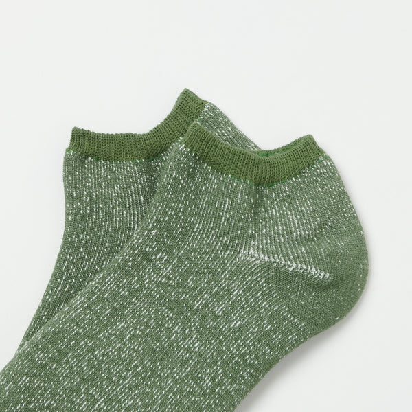 RoToTo Washi Pile Short Sock - Olive Green