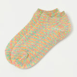 RoToTo Washi Pile Short Sock Kasuri - Prism