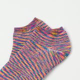 RoToTo Washi Pile Short Sock Kasuri - Rainbow