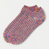 RoToTo Washi Pile Short Sock Kasuri - Rainbow