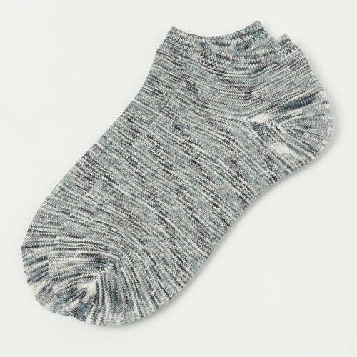 RoToTo Washi Pile Short Sock Kasuri - Rocks