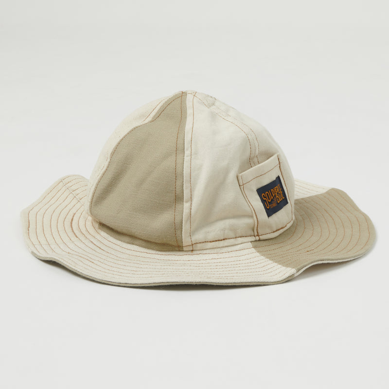 Soldier Blue Brick Lane Booner Hat - Nature Multi-Panel